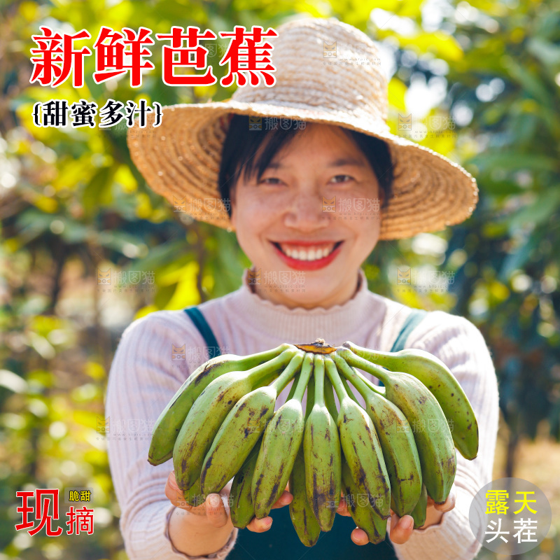 手里拿着广西芭蕉