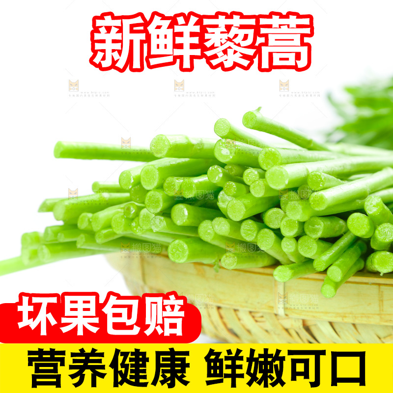 白底上放着藜蒿