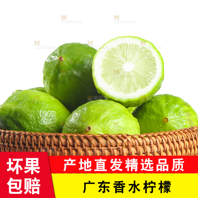 白底上的广东香水柠檬