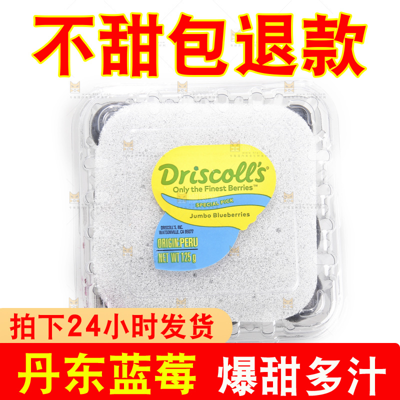 白底上放着的新鲜蓝莓