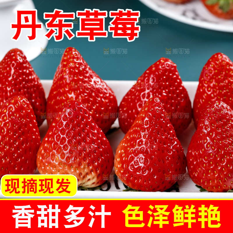 深底上的丹东草莓
