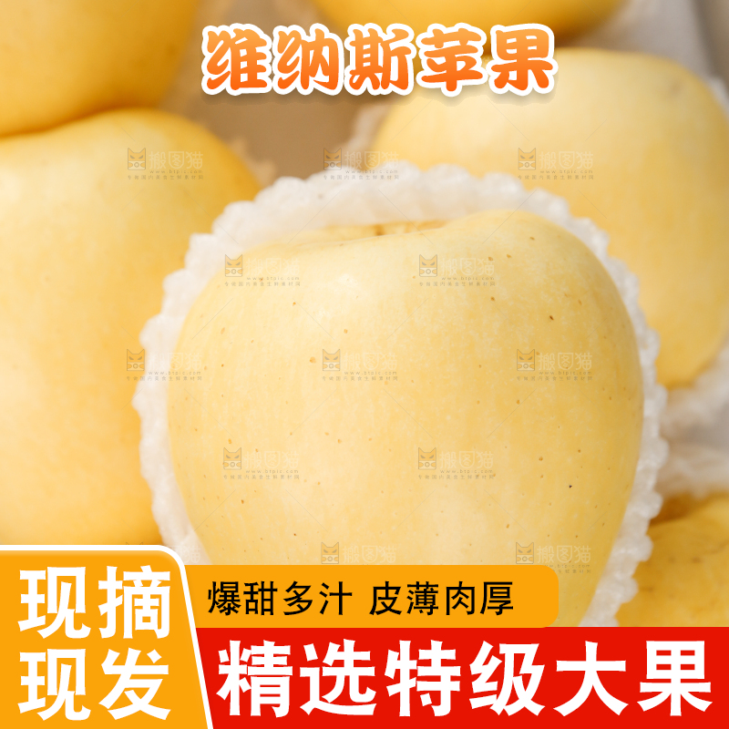 白底上的维纳斯苹果