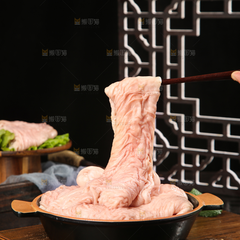 深底上的新鲜猪大肠