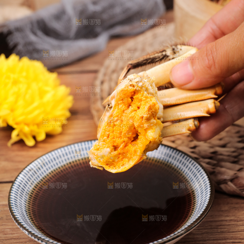 深底上的清蒸大闸蟹