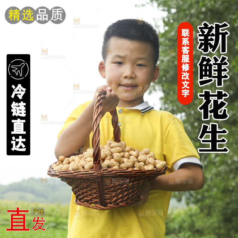 手里拿着现挖花生