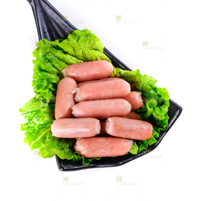 白底上的火锅丸子