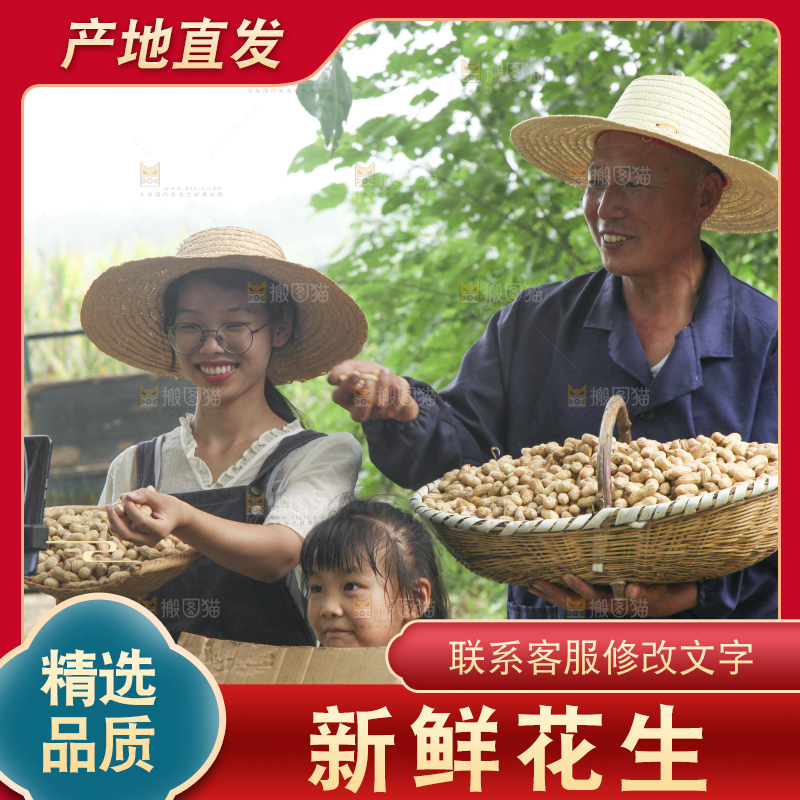 手里拿着现挖花生
