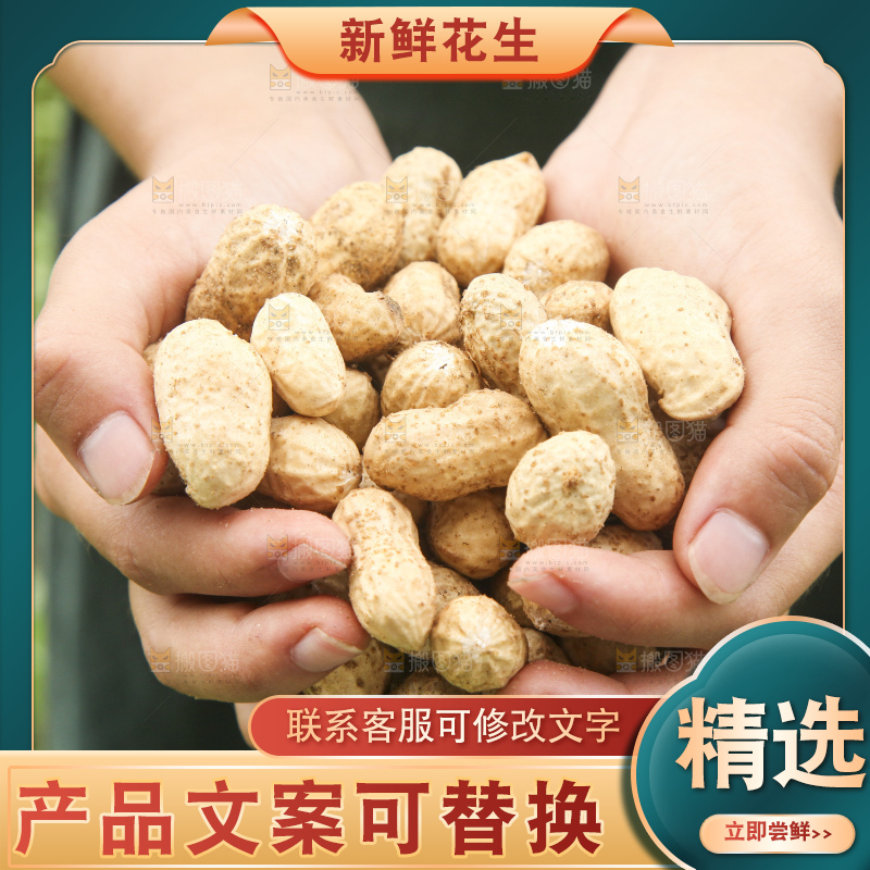 手里拿着现挖花生