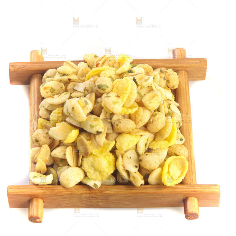 白底上的谷物麦片