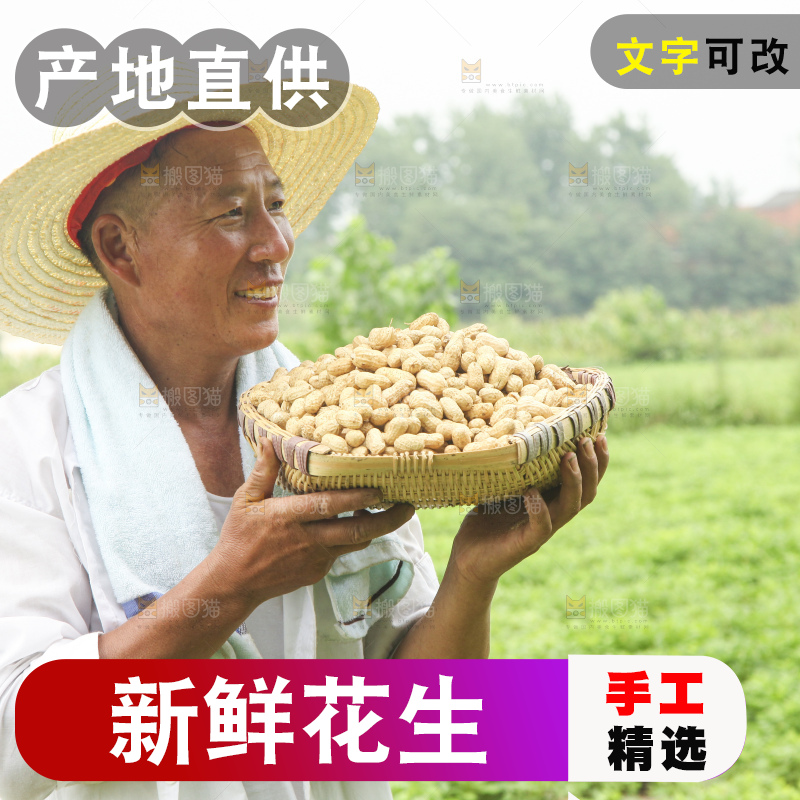 手里拿着现挖花生