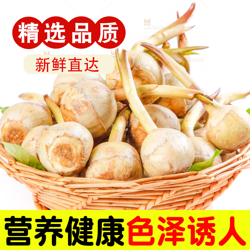 竹篮里装着云南茨菇