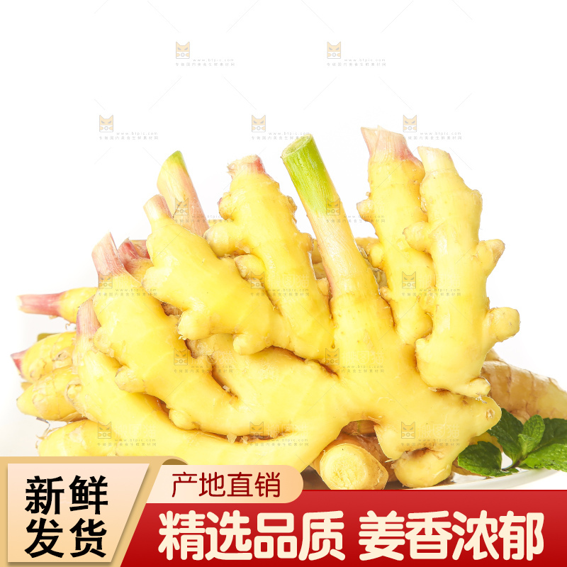 白底上的云南小黄姜