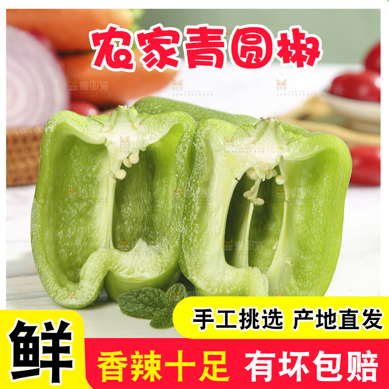 浅底上的青圆椒