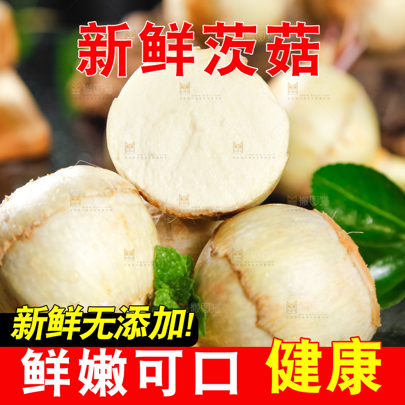 黑石垫上放着切开的白茨菇