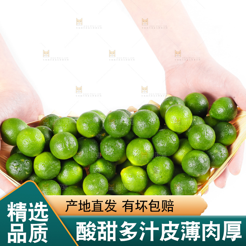 竹篮里装着海南小金桔