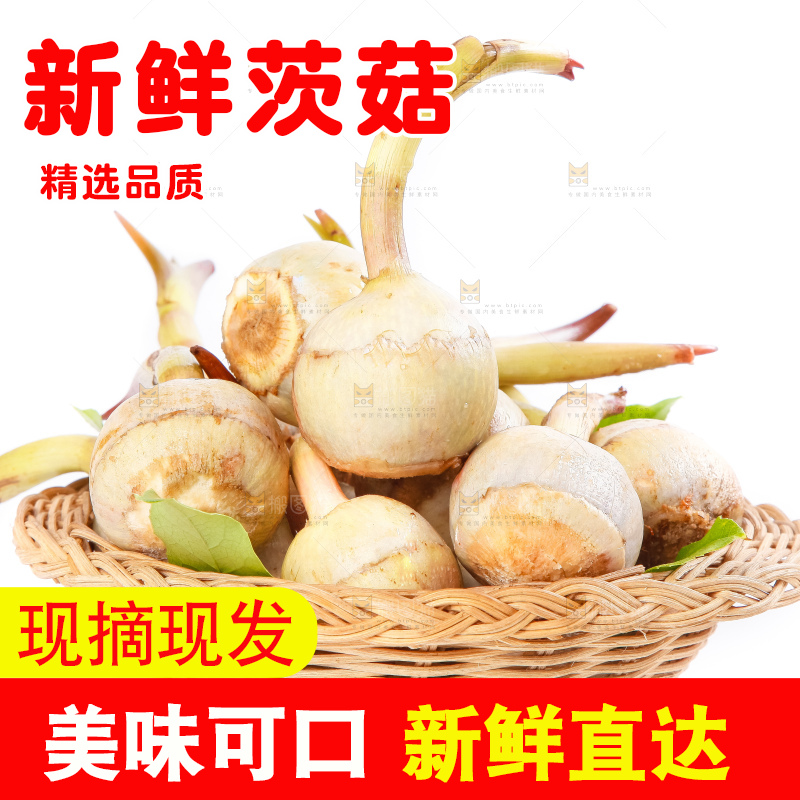 竹篮里装着云南茨菇