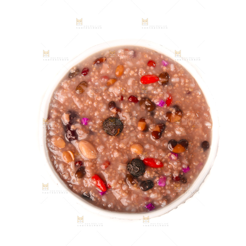 白底上的腊八粥