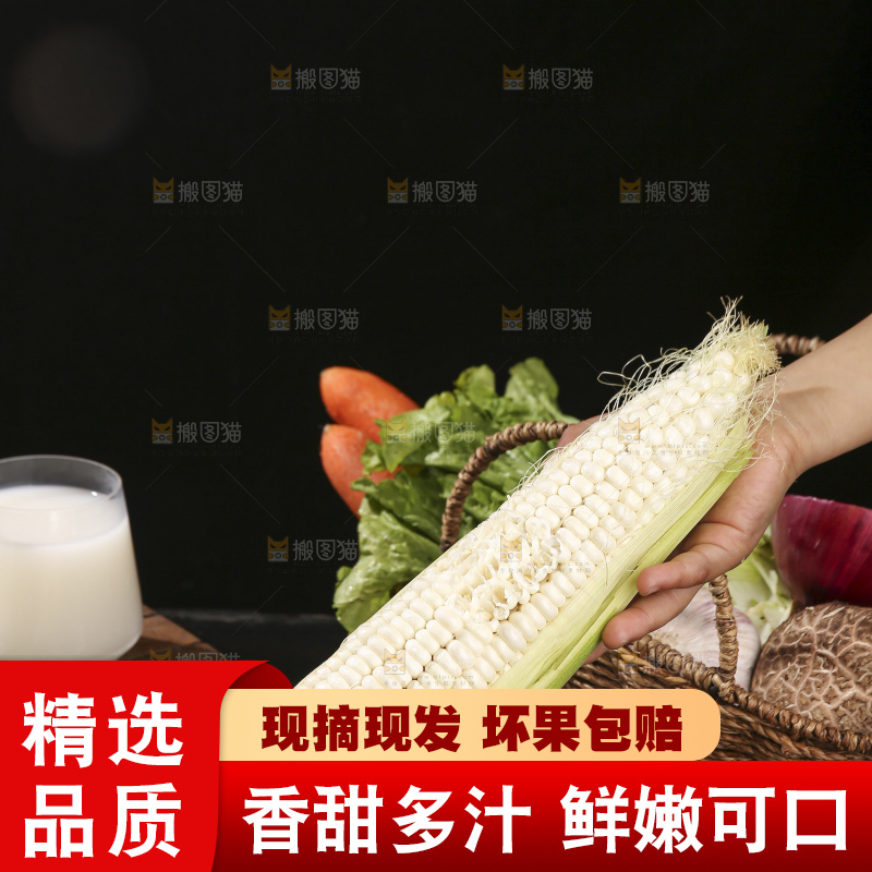 深底上的牛奶玉米