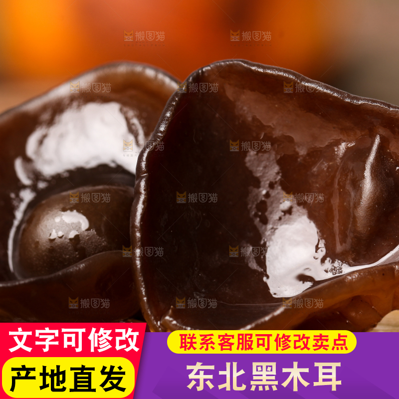 木底上摆放着小木耳