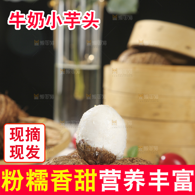 浅底上的新鲜小芋头