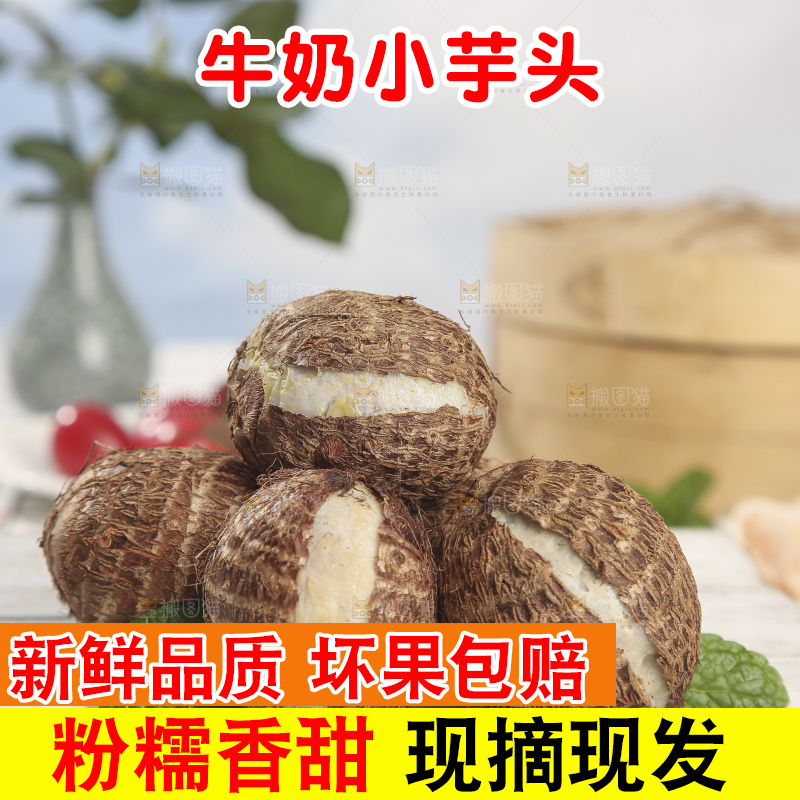 浅底上的新鲜小芋头
