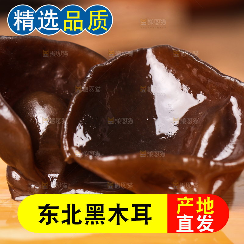 木底上摆放着小木耳