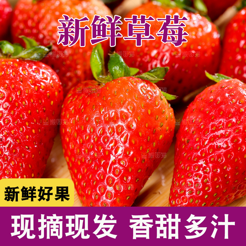 深底上的丹东草莓