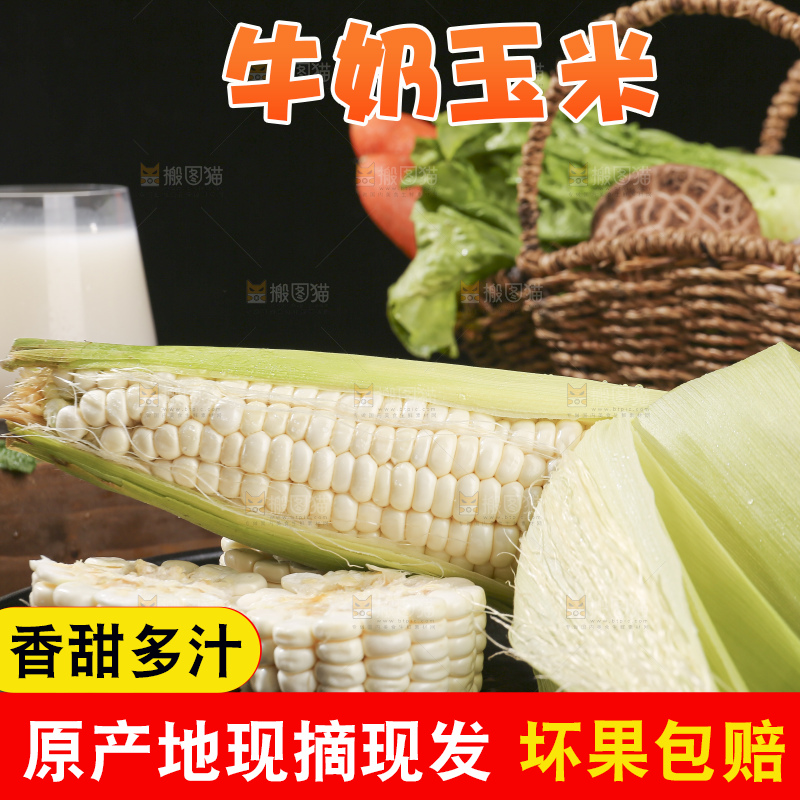 深底上的牛奶玉米