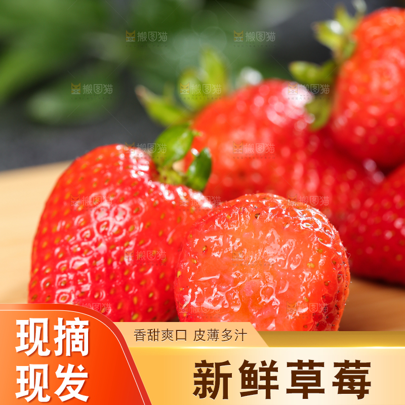 深底上的丹东草莓