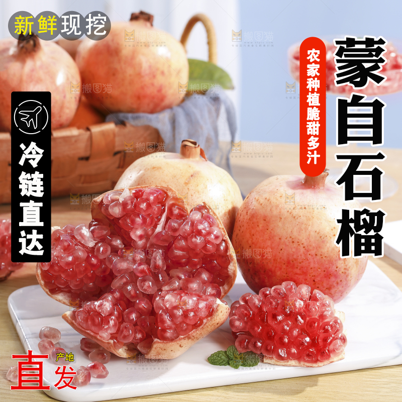 浅底上的蒙自石榴