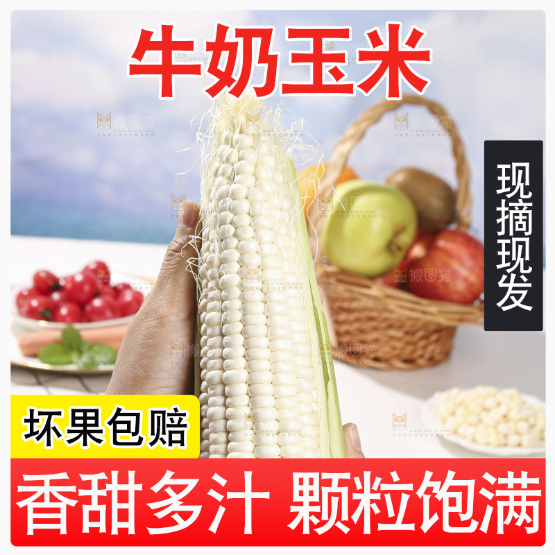 浅底上的牛奶玉米