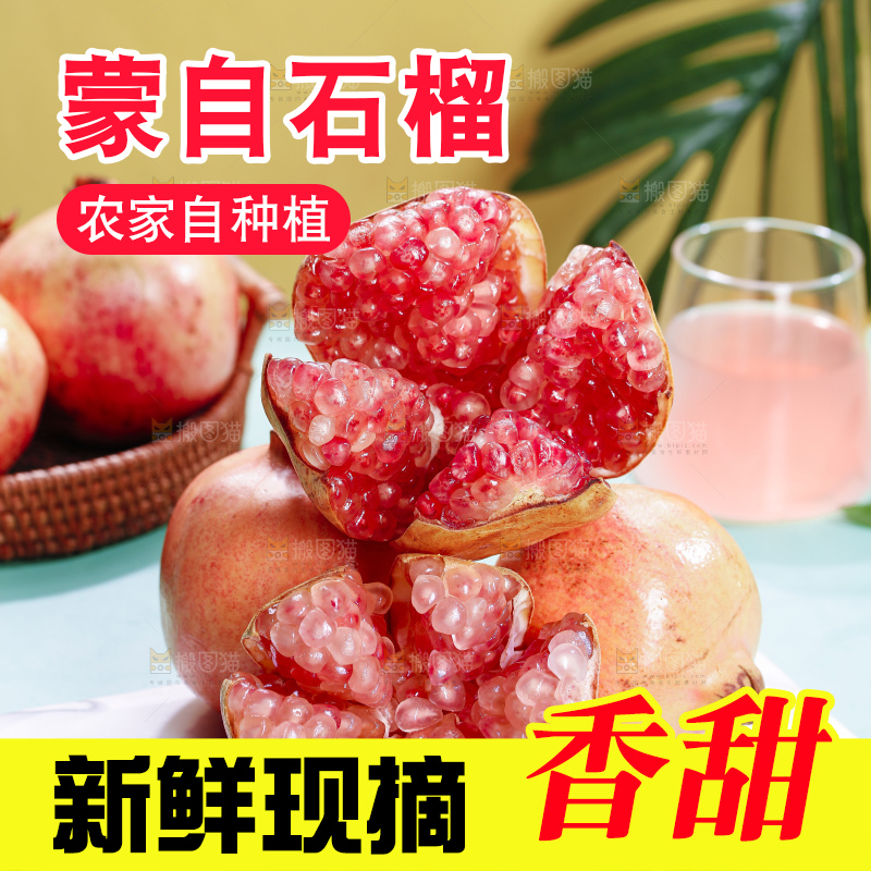 浅底上的蒙自石榴