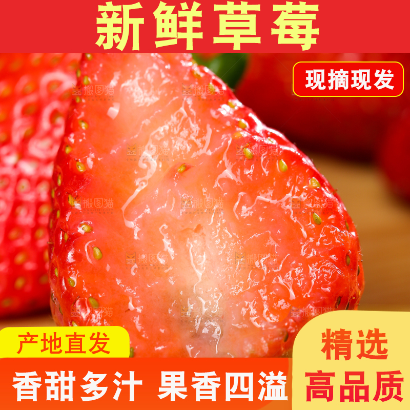 深底上的丹东草莓