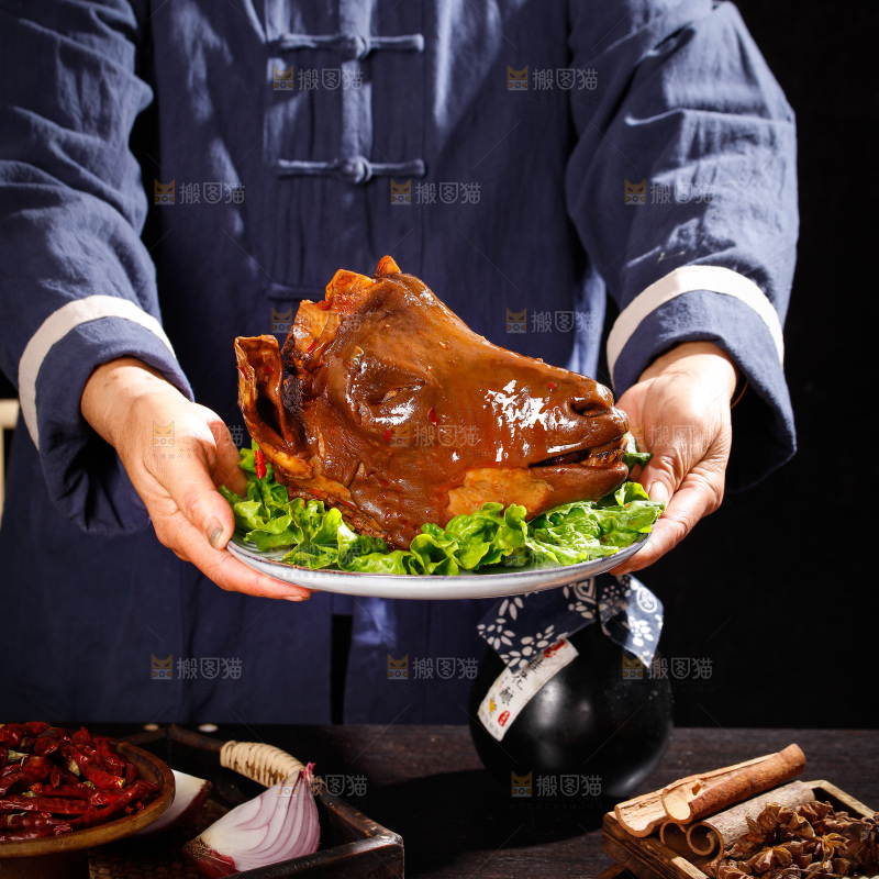 深底上的卤羊头