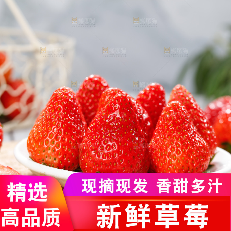 浅底上的丹东草莓