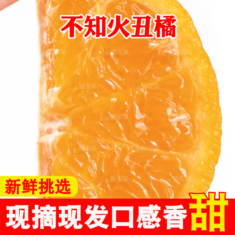 白底上的丑橘
