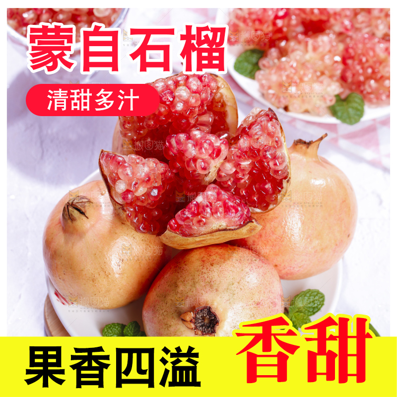 浅底上的蒙自石榴