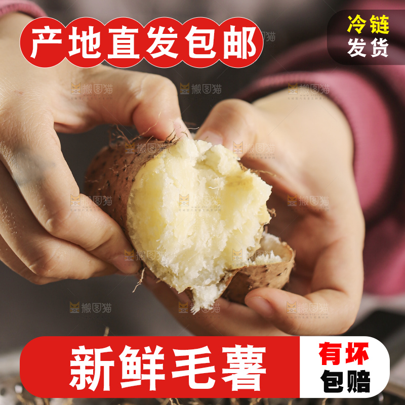 锅里蒸熟的毛薯