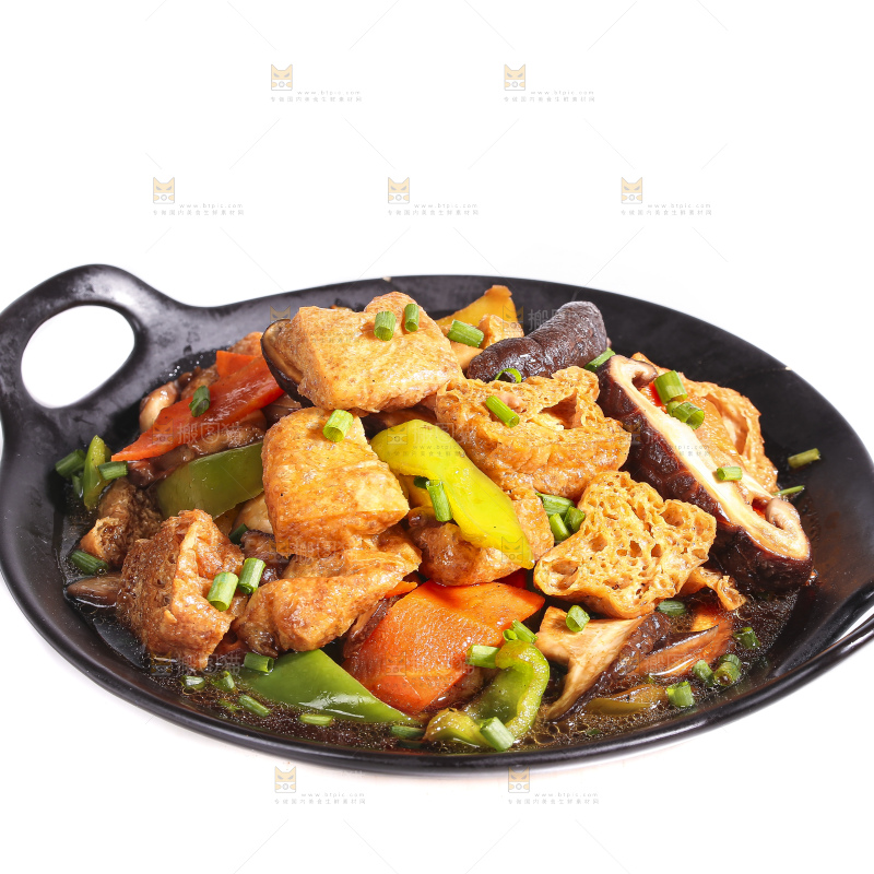 白底上的炒豆泡