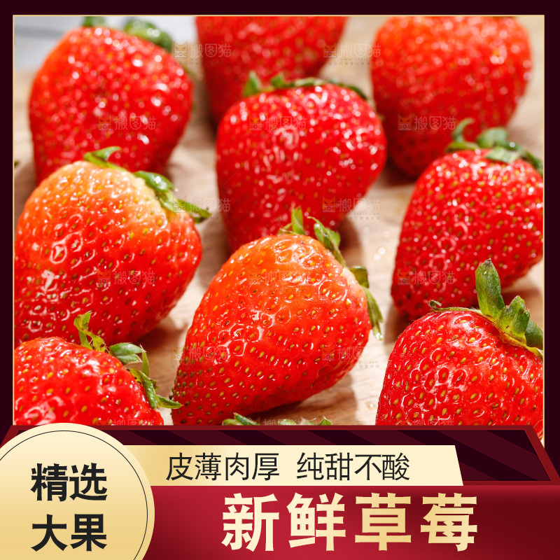 浅底上的丹东草莓