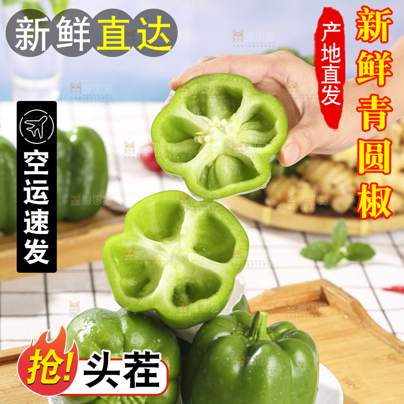 浅底上的青圆椒