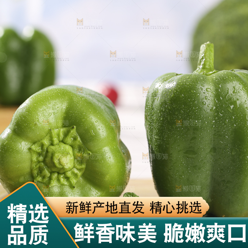 浅底上的青圆椒