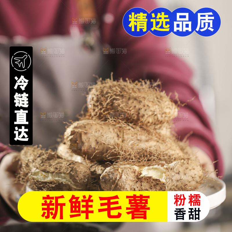 锅里蒸熟的毛薯