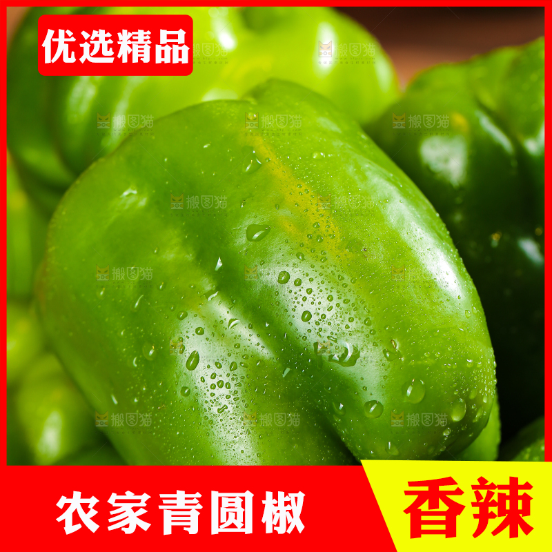 木底上的圆青椒