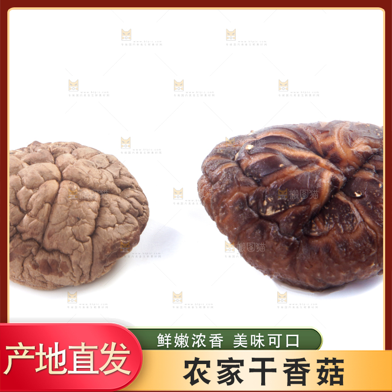 白底上的干香菇