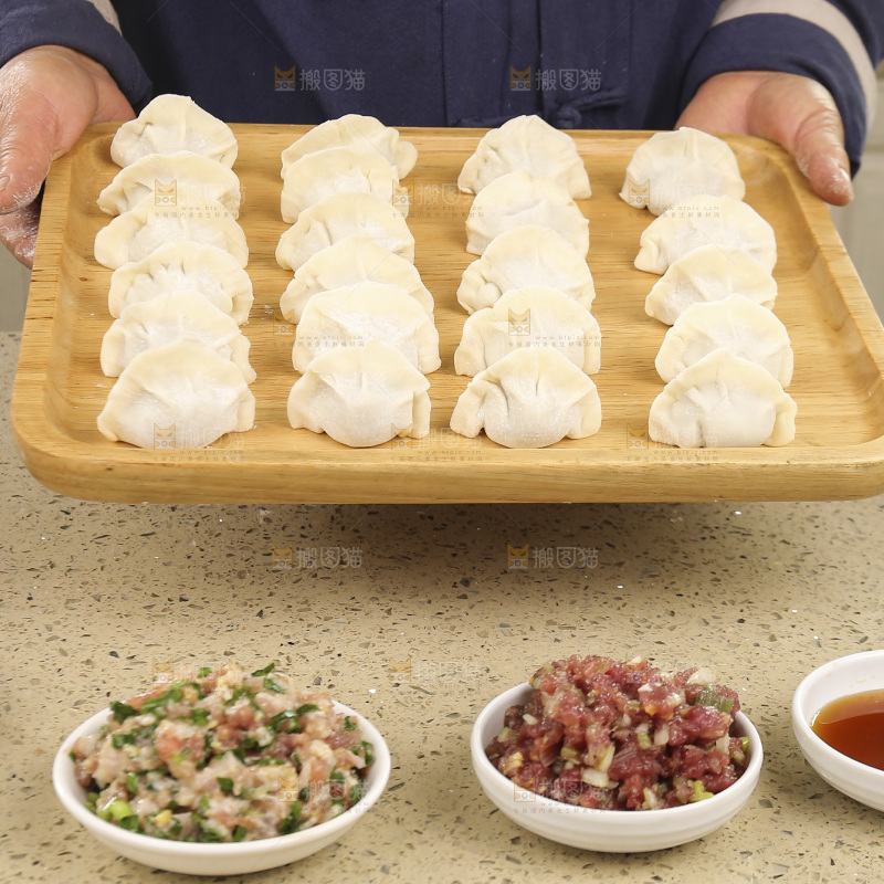 手工牛肉饺子制作