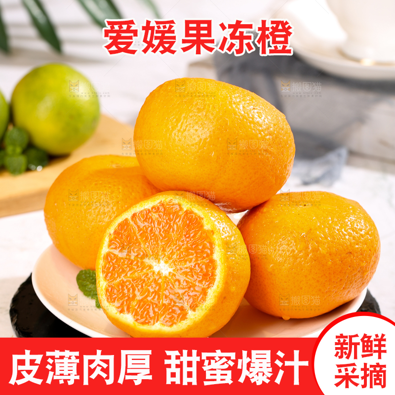 浅底上的爱媛果冻橙