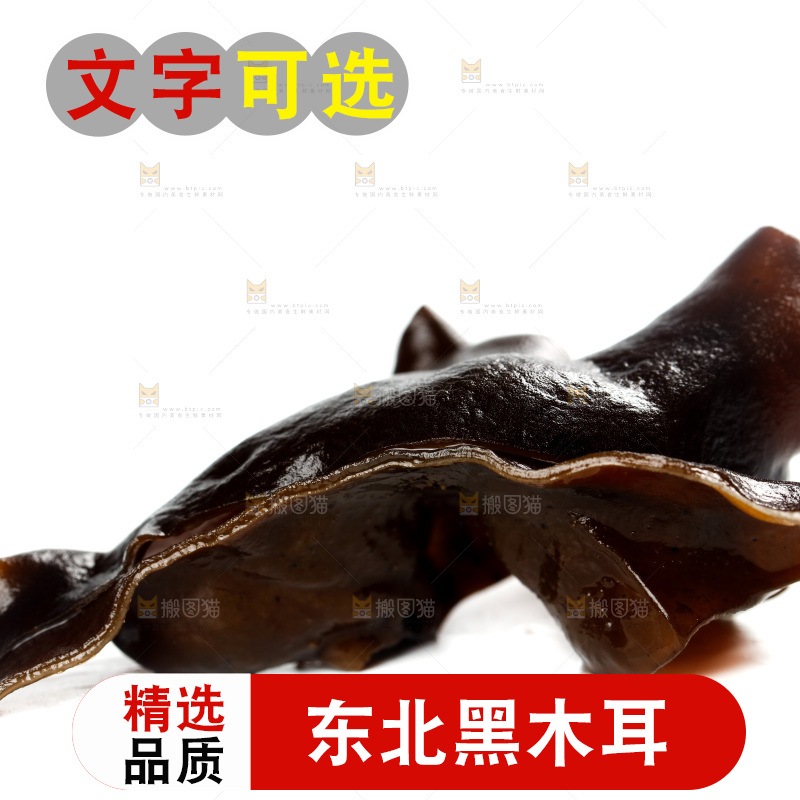 白底上的黑木耳