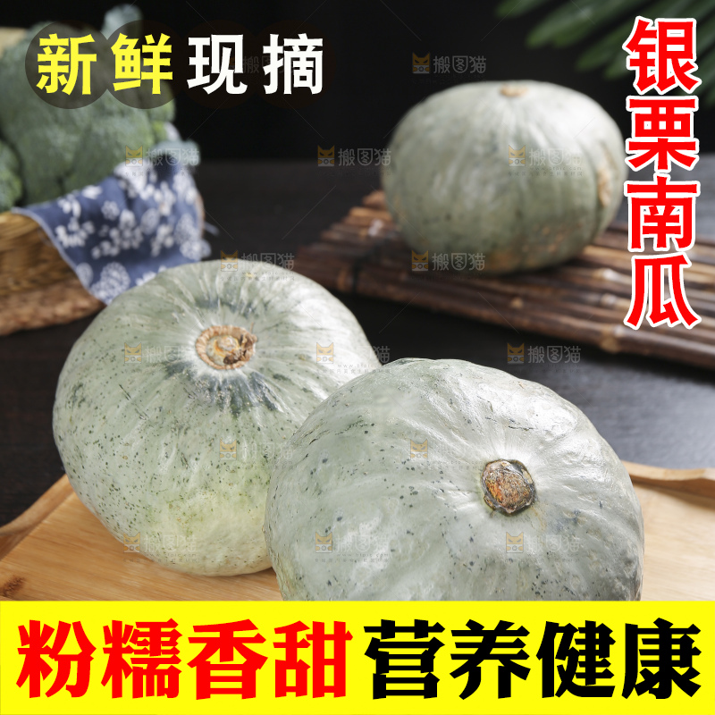 深底上的银栗南瓜