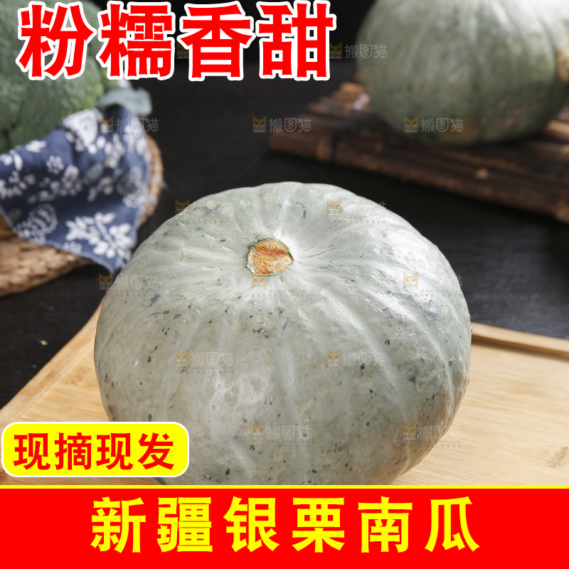 深底上的银栗南瓜